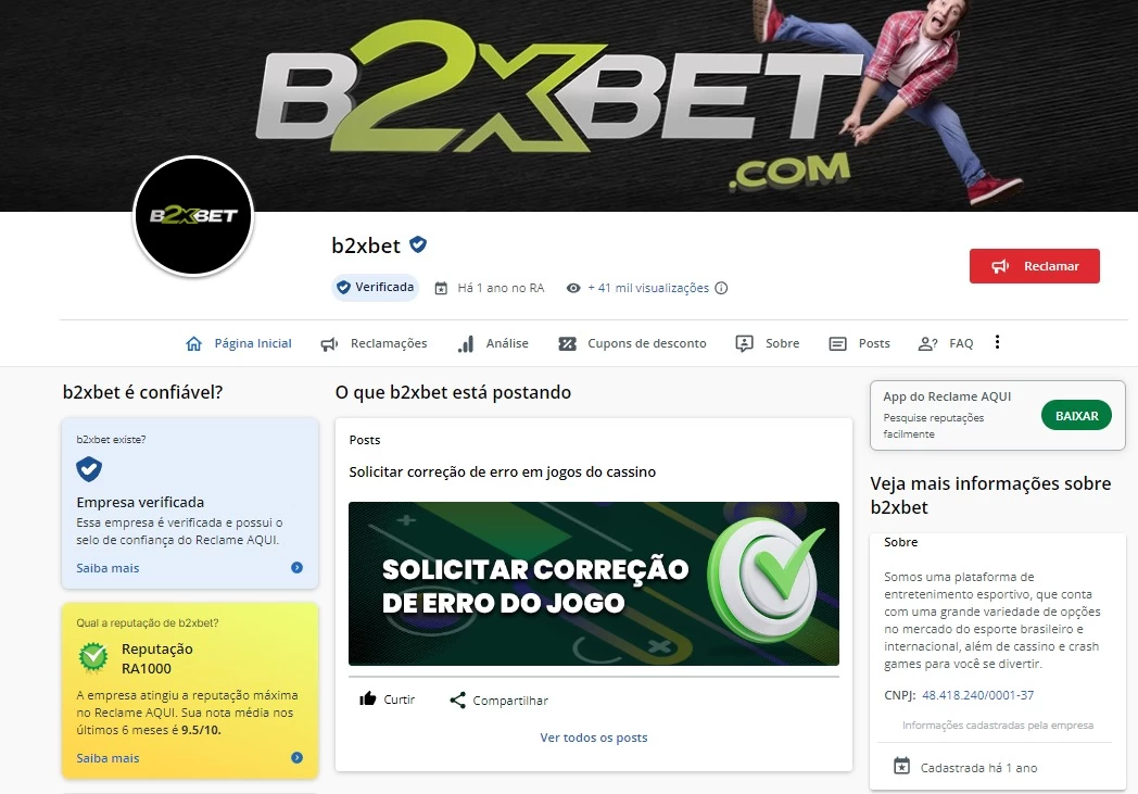 Reclame Aqui B2XBET