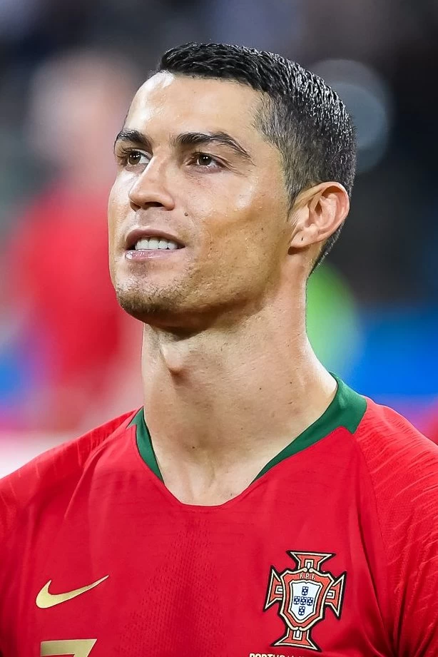 Cristiano Ronaldo em uma partida em 2018